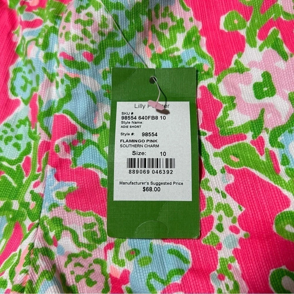 New Lilly Pulitzer Womens Adie Shorts 10 Flamingo Pink Southern Charm Cotton - Picture 5 of 7